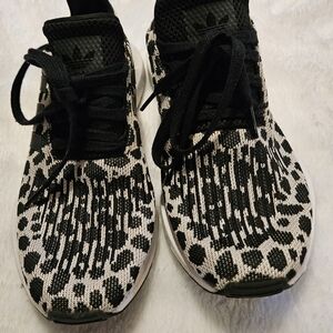 Adidas Black and White Patterned Shoes